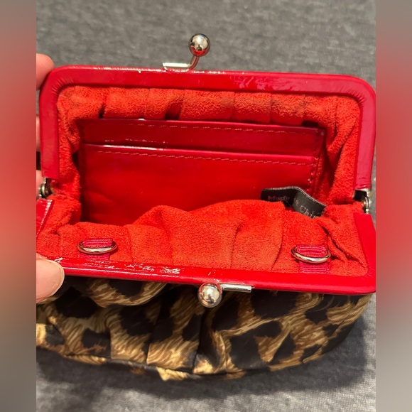 Brighton Vintage Leopard Print Coin Purse/Clutch, Brown & Black - Picture 6 of 6